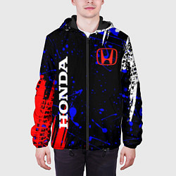 Куртка с капюшоном мужская HONDA, цвет: 3D-черный — фото 2