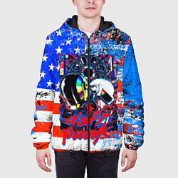 Куртка с капюшоном мужская Daft Punk american dream, цвет: 3D-черный — фото 2