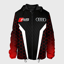 Куртка с капюшоном мужская AUDI RS АУДИ РС МЕТАЛЛ, цвет: 3D-черный