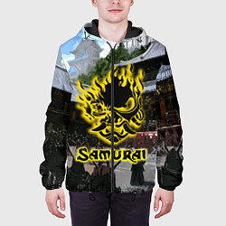 Куртка с капюшоном мужская SAMURAI & CYBERPUNK 2077, цвет: 3D-черный — фото 2