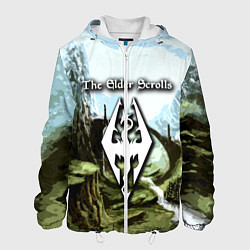 Куртка с капюшоном мужская The Elder Scrolls Skyrim, цвет: 3D-белый