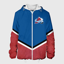 Куртка с капюшоном мужская Colorado Avalanche, цвет: 3D-белый