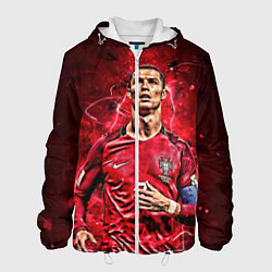 Куртка с капюшоном мужская Cristiano Ronaldo Portugal, цвет: 3D-белый