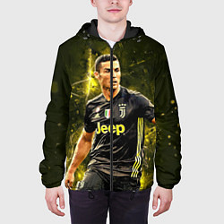Куртка с капюшоном мужская Cristiano Ronaldo Juventus, цвет: 3D-черный — фото 2
