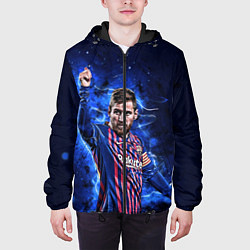 Куртка с капюшоном мужская Lionel Messi Barcelona 10, цвет: 3D-черный — фото 2