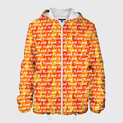 Куртка с капюшоном мужская РЫЖЕЕ ПЛАМЯ GINGER FLAME, цвет: 3D-белый