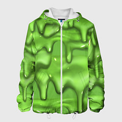 Куртка с капюшоном мужская Green Slime, цвет: 3D-белый