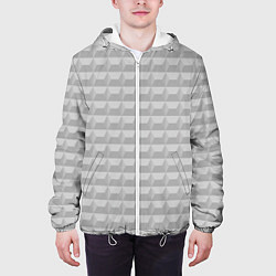 Куртка с капюшоном мужская Советский забор, цвет: 3D-белый — фото 2