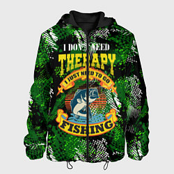 Куртка с капюшоном мужская Трофейная рыбалка на карпа, цвет: 3D-черный
