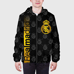 Куртка с капюшоном мужская РЕАЛ МАДРИД GOLD ЗОЛОТО, цвет: 3D-черный — фото 2