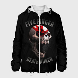 Куртка с капюшоном мужская Five Finger Death Punch 5FDP, цвет: 3D-белый