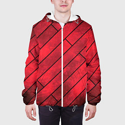 Куртка с капюшоном мужская Red Boards Texture, цвет: 3D-белый — фото 2