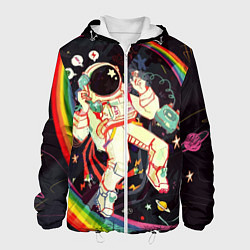 Куртка с капюшоном мужская Космонавт, цвет: 3D-белый