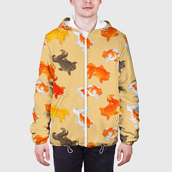 Куртка с капюшоном мужская Рыбки, цвет: 3D-белый — фото 2