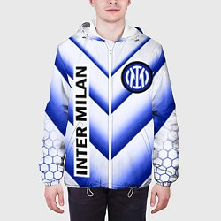 Куртка с капюшоном мужская ИНТЕР МИЛАН INTER MILAN, цвет: 3D-белый — фото 2