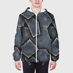 Куртка с капюшоном мужская ЖЕЛЕЗНЫЕ ПЛИТЫ БРОНЯ, цвет: 3D-белый — фото 2