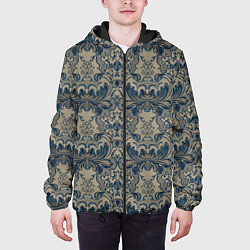 Куртка с капюшоном мужская Классические узоры Versace, цвет: 3D-черный — фото 2