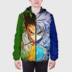 Куртка с капюшоном мужская Киллуа золдик и Гон хантер, цвет: 3D-черный — фото 2