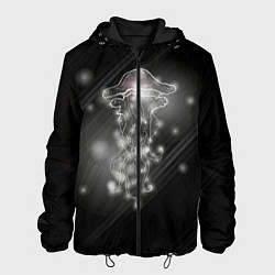 Куртка с капюшоном мужская Медуза на черном, цвет: 3D-черный