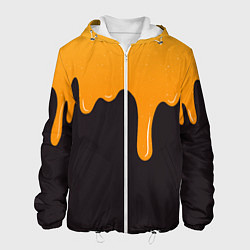 Куртка с капюшоном мужская Капающий мёд Dripping Honey, цвет: 3D-белый