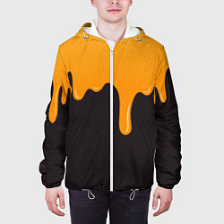 Куртка с капюшоном мужская Капающий мёд Dripping Honey, цвет: 3D-белый — фото 2
