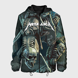 Куртка с капюшоном мужская Metallica Metal Skull, цвет: 3D-черный