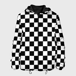 Куртка с капюшоном мужская Шахматист, цвет: 3D-черный
