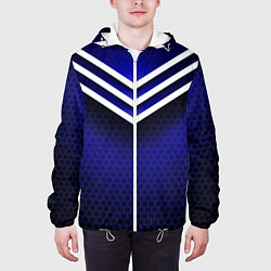 Куртка с капюшоном мужская Sport blue style, цвет: 3D-белый — фото 2
