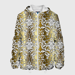 Куртка с капюшоном мужская Versace gold & white, цвет: 3D-белый