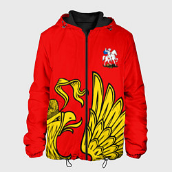 Куртка с капюшоном мужская Двуглавый орел Россия орел, цвет: 3D-черный