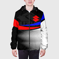 Куртка с капюшоном мужская SUZUKI СУЗУКИ RACING, цвет: 3D-черный — фото 2