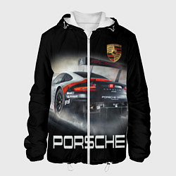 Куртка с капюшоном мужская PORSHE, цвет: 3D-белый