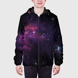 Куртка с капюшоном мужская Вселенная, цвет: 3D-черный — фото 2