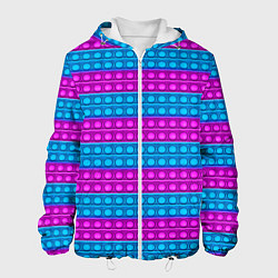 Куртка с капюшоном мужская АНТИСТРЕСС POP it ПОП-ИТ, цвет: 3D-белый
