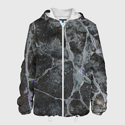Куртка с капюшоном мужская Лунный камень, цвет: 3D-белый