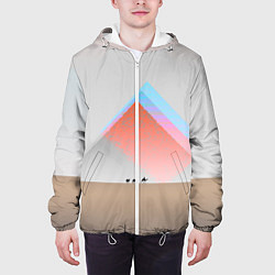 Куртка с капюшоном мужская Пустынный мираж, цвет: 3D-белый — фото 2