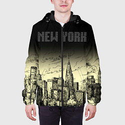 Куртка с капюшоном мужская Нью-Йорк, цвет: 3D-черный — фото 2