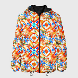Куртка с капюшоном мужская Летний абстрактный узор, цвет: 3D-черный