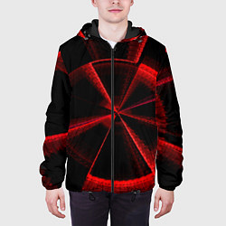 Куртка с капюшоном мужская Атомный неон, цвет: 3D-черный — фото 2
