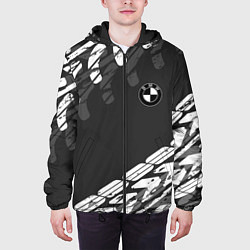 Куртка с капюшоном мужская БМВ BMW TIRE TREAD, цвет: 3D-черный — фото 2