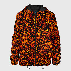 Куртка с капюшоном мужская Лавовые разводы, цвет: 3D-черный