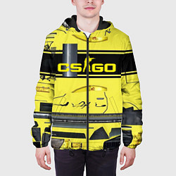 Куртка с капюшоном мужская CS GO YELLOW SKIN, цвет: 3D-черный — фото 2