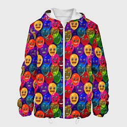 Куртка с капюшоном мужская Шарики, цвет: 3D-белый