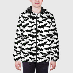 Куртка с капюшоном мужская Летучие Мыши, цвет: 3D-черный — фото 2