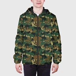 Куртка с капюшоном мужская Охотник камуфляж из зверей, цвет: 3D-черный — фото 2