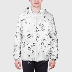Куртка с капюшоном мужская Утренний дождь, цвет: 3D-белый — фото 2