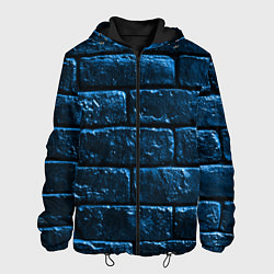 Куртка с капюшоном мужская Неоновая, кирпичная стена, цвет: 3D-черный