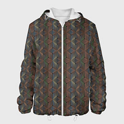Мужская куртка Абстракция из разноцветных треугольников из линий