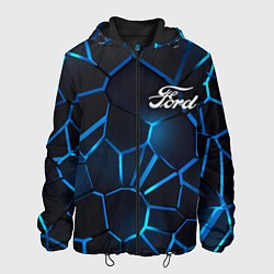 Куртка с капюшоном мужская Ford 3D плиты с подсветкой, цвет: 3D-черный