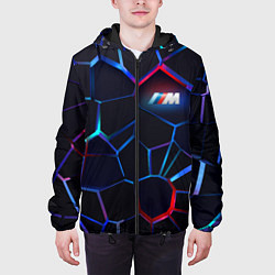 Куртка с капюшоном мужская BMW SPORT 3D плиты, цвет: 3D-черный — фото 2